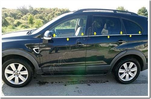 Chevrolet Captiva Krom Cam Çıtası 2006-2018 6 Parça Paslanmaz Çelik