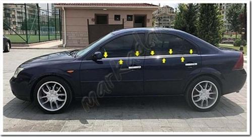 Ford Mondeo Krom Cam Çıtası 2001-2007 4 Parça Paslanmaz Çelik