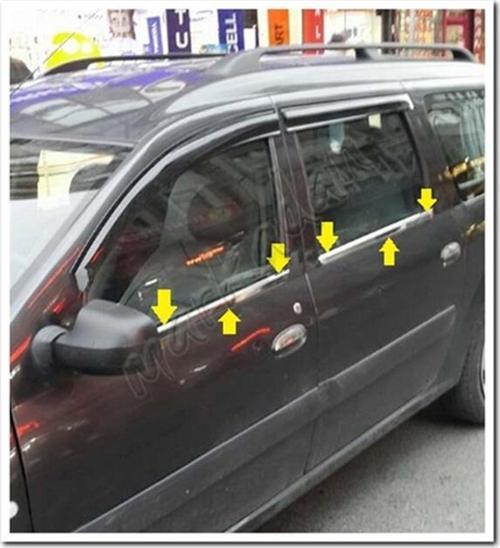 Dacia Logan Mcv Krom Cam Çıtası 2013-2020 4 Parça Paslanmaz Çelik
