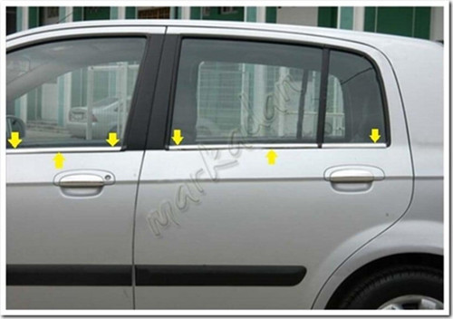 Hyundai Getz Krom Cam Çıtası 2002-2011 6 Parça Paslanmaz Çelik
