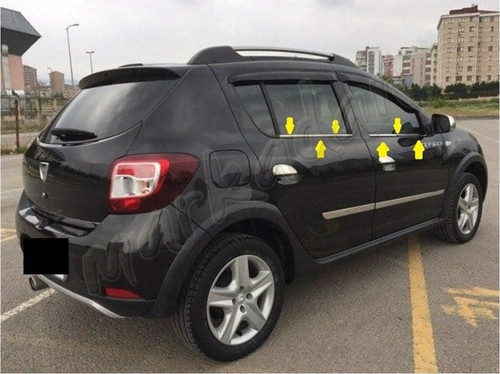 Dacia Sandero Krom Cam Çıtası 2012-2020 4 Parça Paslanmaz Çelik