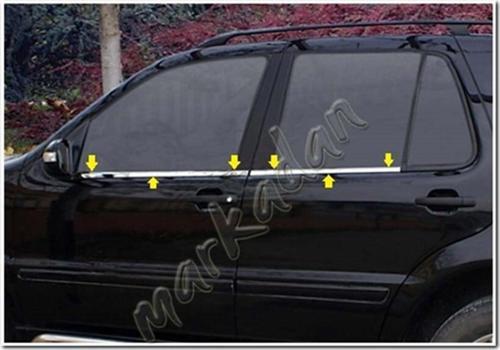 Mercedes ML Klasse W163 Krom Cam Çıtası 1998-2005 6 Parça Paslanmaz Çelik
