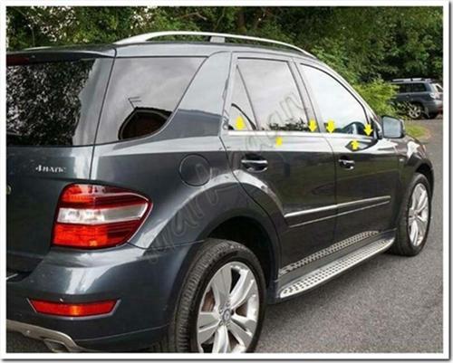 Mercedes ML Klasse W164 Krom Cam Çıtası 2006-2011 4 Parça Paslanmaz Çelik