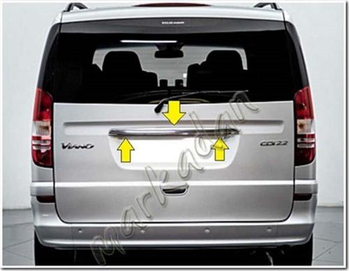 Mercedes Viano Krom Bagaj Çıtası 2004-2014 Paslanmaz Çelik