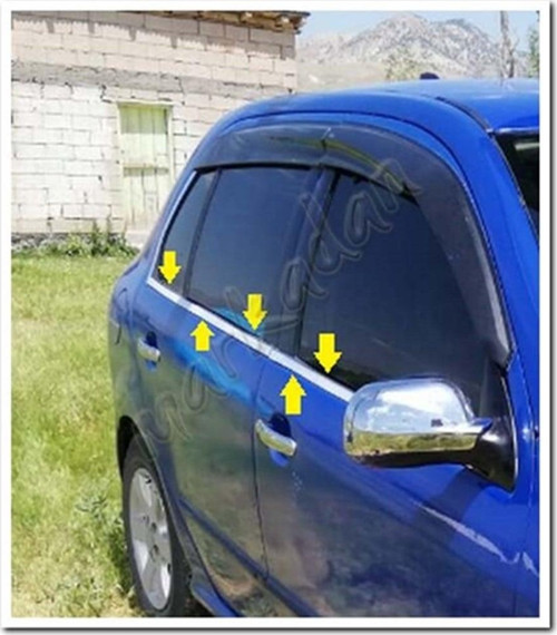 Skoda Fabia HB Krom Cam Çıtası 2000-2007 4 Parça Paslanmaz Çelik