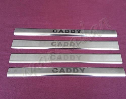 VW Caddy Krom Kapı Eşiği 2004-2014 4 Parça Paslanmaz Çelik