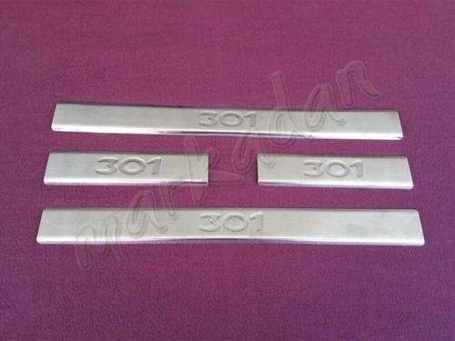 Peugeot 301 Krom Kapı Eşiği 2012 Sonrası 4 Parça Paslanmaz Çelik
