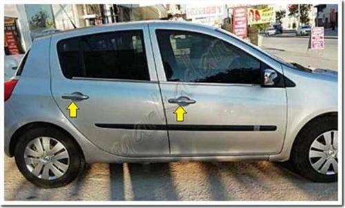 Renault Clio 3 HB Krom Kapı Kolu 2006-2011 4 Kapı Paslanmaz Çelik