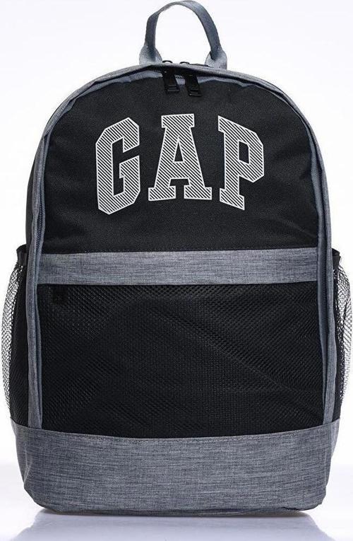 Çift Bölmeli Sırt Çantası Gri Siyah 03501