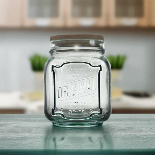 Original Ahşap Kapaklı Kavanoz 1,1 Litre