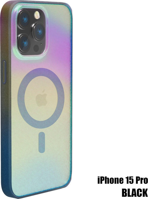 iPhone 15 Pro Uyumlu Quick Sand Magnet Telefon Kılıfı Siyah