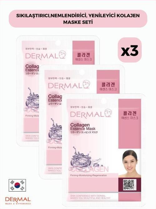 Sıkılaştırıcı,nemlendirici, Yenileyici Kolajen Maske 23 gr 3 Adet