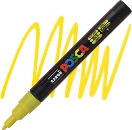 Markör Boyama Kalemi Posca Su Bazlı Poster 0.9-1.3 Mm Sarı Pc-3M (6 Lı Paket)