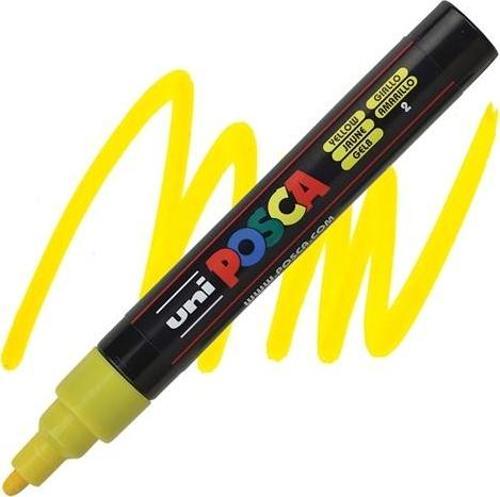 Markör Boyama Kalemi Posca Su Bazlı Poster 1.8-2.5 Mm Sarı pc-5m (6 Lı Paket)