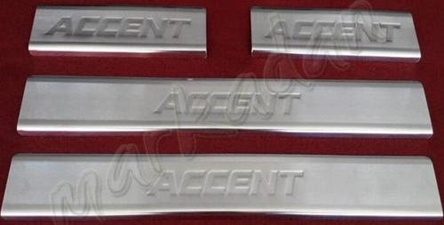 Hyundai Accent Blue Krom Kapı Eşiği 2011-2018 4 Parça P.Çelik