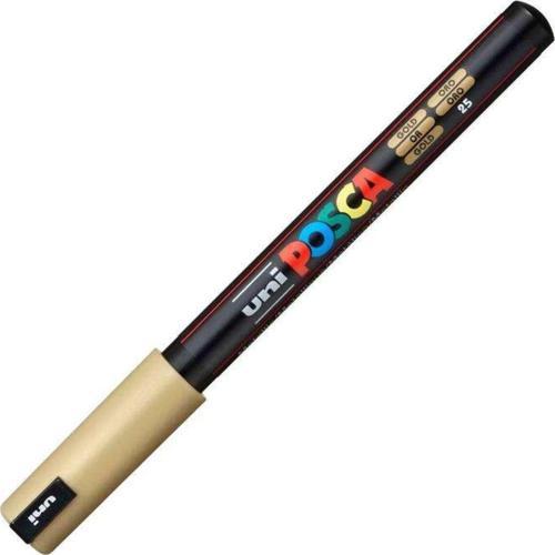 Posca Su Bazlı Boyama Kalemi 0.7 Poster Markörü 0.7 Mm Altın pc-1mr (6 Lı Paket)