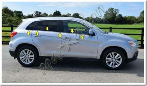 Mitsubishi ASX Cam Çıtası Nikelajı 2011 Sonrası 6 Parça P.Çelik