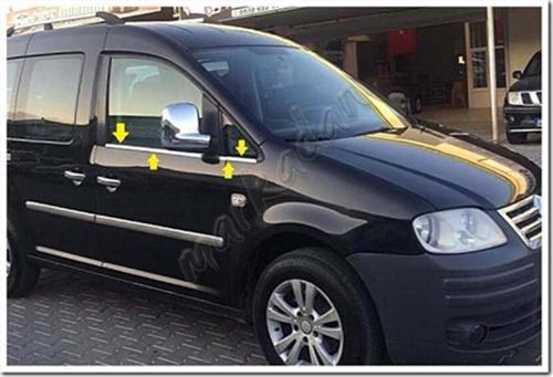VW Caddy Cam Çıtası Nikelajı 2004-2014 4 Parça P.Çelik