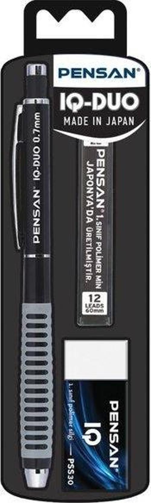 Iq-Duo Set 07 Mm Renkli Silgi+Min Siyah
