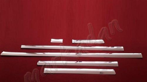 VW T5 Caravelle Uzun Şasi Tek Sürgülü Krom Yan Kapı Çıtası 2003-2014 6 Parça P.Çelik