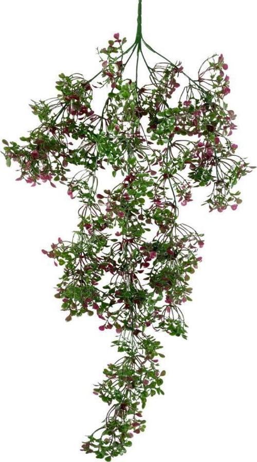 Yapay Çiçek Sarkan Çiçek Bordo Yeşil Fare Kulağı Şimşir Yapay Sarmaşık 60*30 cm UV Katkılı Güneşe Dayanıklı