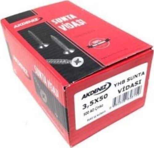 Sunta Vidası Çinko 500 Adet 3.5x50