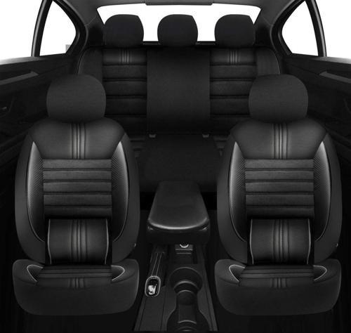 Audi A3 1997-2012 Uyumlu Koltuk Kılıfı Titan Serisi Deri - Siyah