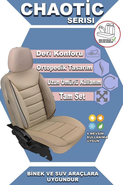 Chaotic Serisi Deri Oto Koltuk Kılıfı Ön Arka Tam Set
