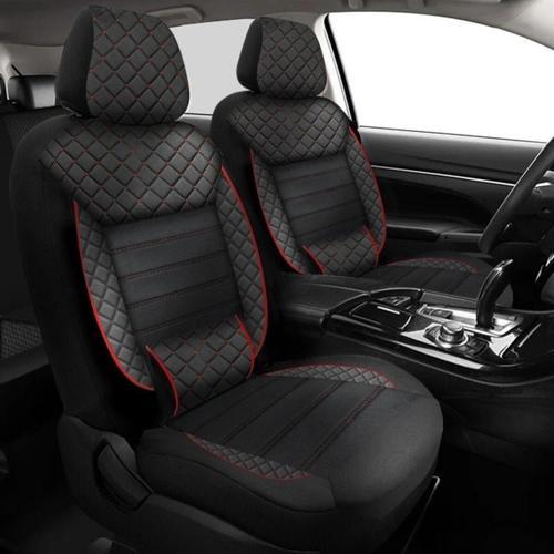 Citroen C5 Uyumlu Koltuk Kılıfı Golem Serisi - Kırmızı