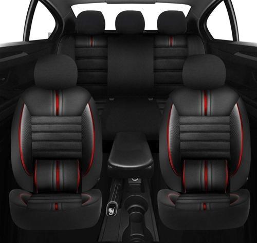 Dacia Logan Uyumlu Koltuk Kılıfı Titan Serisi Deri - Kırmızı