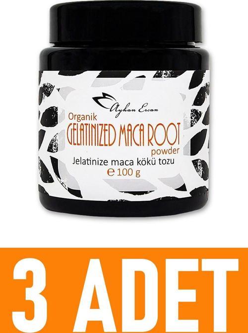 Organik Jelatinize Maca Kökü Tozu Lepidyum Maca Root 100 Gr (3 Adet)