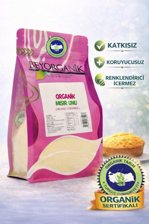 Organik Mısır Unu 500Gr