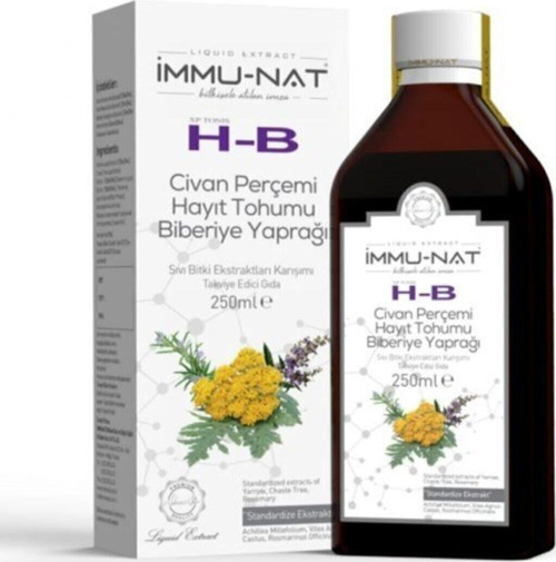 Xp Tonis H-B Civan Perçemi Hayıt Tohumu Bibariye Yaprağı Sıvı Ekstraktı 250 Ml