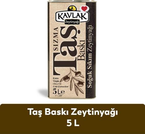 Taş Baskı Soğuk Sıkım Zeytinyağı 5 Lt