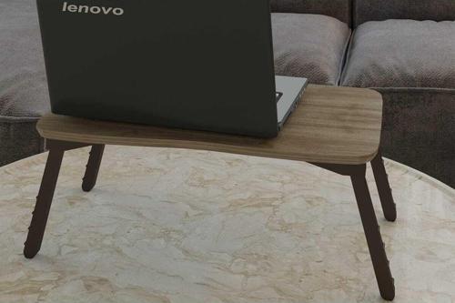 Laptop Sehpa Çalışma Kahvaltı Masası Ceviz