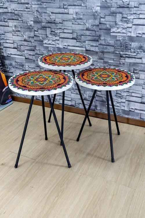 Zigon Sehpa Metal Ayak 2088 Desenli