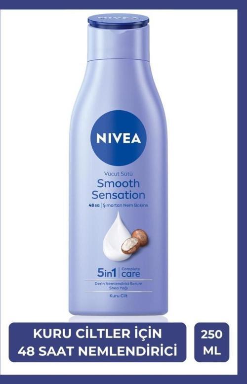 Derin Nemlendirici Vücut Sütü Smooth Sensation 250ml, Kuru Cilt, Shea Yağı, 48saat Nem, Yumuşak Cilt