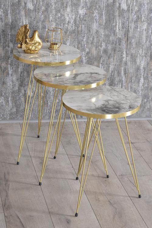 Zigon Sehpa Gold Efes Tel