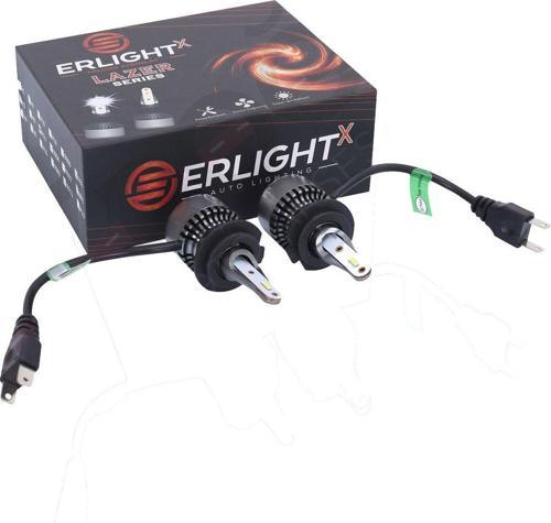 H7 Erlight X Lazer Serisi Led Xenon Uzun-Kısa Beyaz-Yeni Nesi Ince 12000 Lümen Şimşek Etkili 6000K