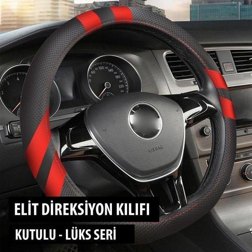 Subaru Impreza Uyumlu Geçmeli Direksiyon Kılıfı Kırmızı