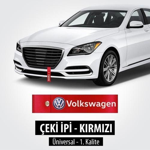Volkswagen Çeki Ipi Kırmızı Renkli Uv Baskılı Solma Atma Yapmaz Tampon Dili