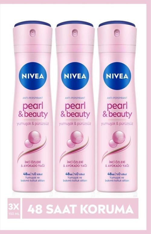 Pearl & Beauty Sprey Deodorant 150ml Kadın 3'lü Paket