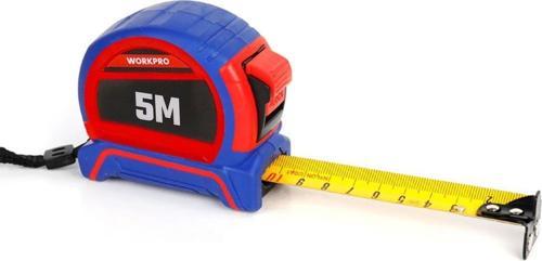 WP261041 5Mx25mm Naylon Kaplama Sarı Çift Taraflı Manyetik Çelik Şerit Metre