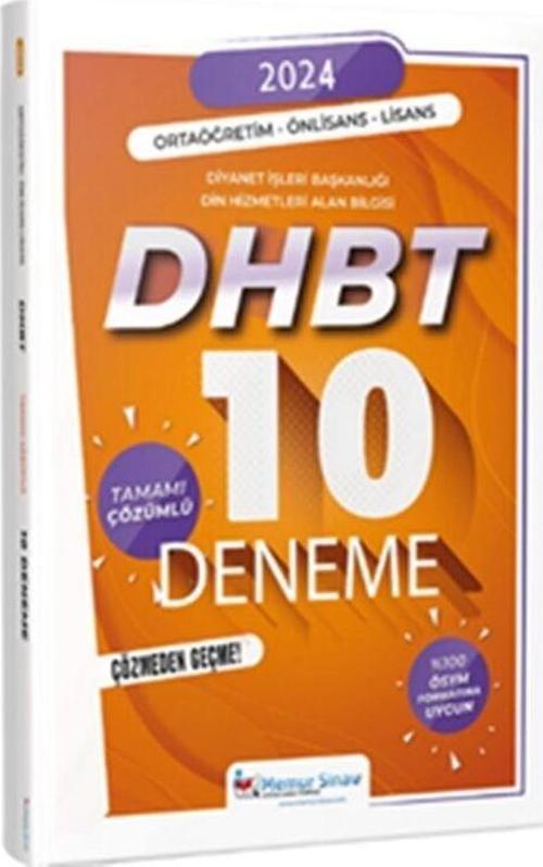 Memur Sınav DİB Din Hizmetleri Alan Bilgisi DHBT Tamamı Çözümlü 10 Deneme