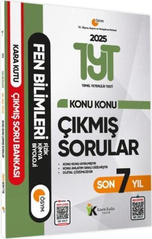 2025 YKS-TYT FEN Bilimleri Karakutu Konu Konu Çıkmış Soru Bankası ÖSYM Son 7 Yıl Dijital Çözümlü