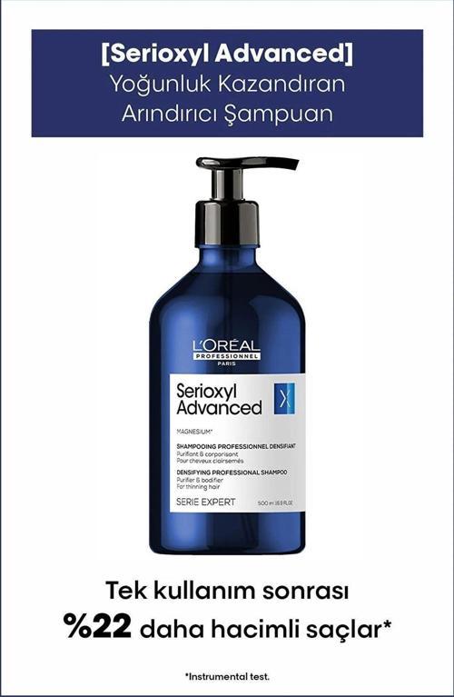 L'oreal Professionnel Serie Expert Serioxyl Advanced Incelmiş Saç Telleri Için Yoğunluk Kazandıran Şampuan 500 Ml