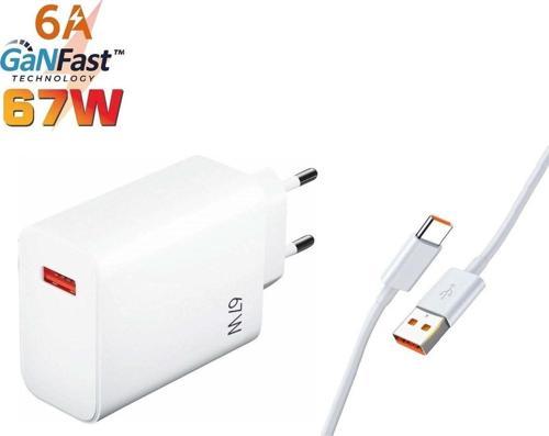 Ptx67 67w Quick Charge 4.0 Şarj Başlık Type-c 6a Data & Şarj Kablosu