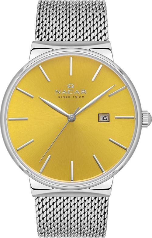 NC34-290431-AOSM Gri Hasır Band Erkek Kol Saati