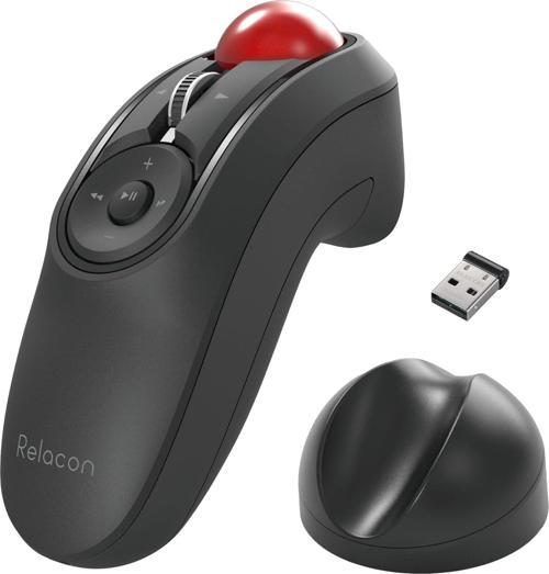 Relacon El Tipi Trackball Mouse, Başparmak Kontrolü, 2.4 GHz Kablosuz