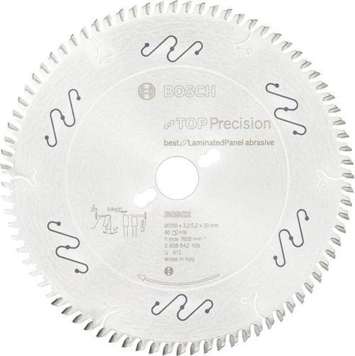 - Best Serisi Hassas Kesim Aşındırıcı Kaplamalı Lamine Panel için Daire Testere Bıçağı 250*30 mm 80 Diş